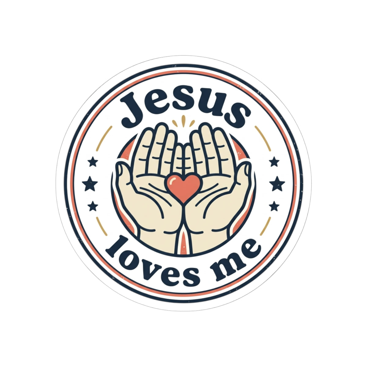 Jesus Loves Me Graphic — Kiss-Cut Vinyl Sticker