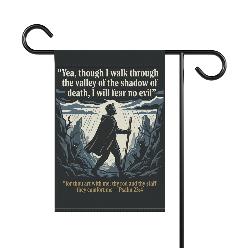 Psalm 23:4 Verse Graphic - Garden & House Banner