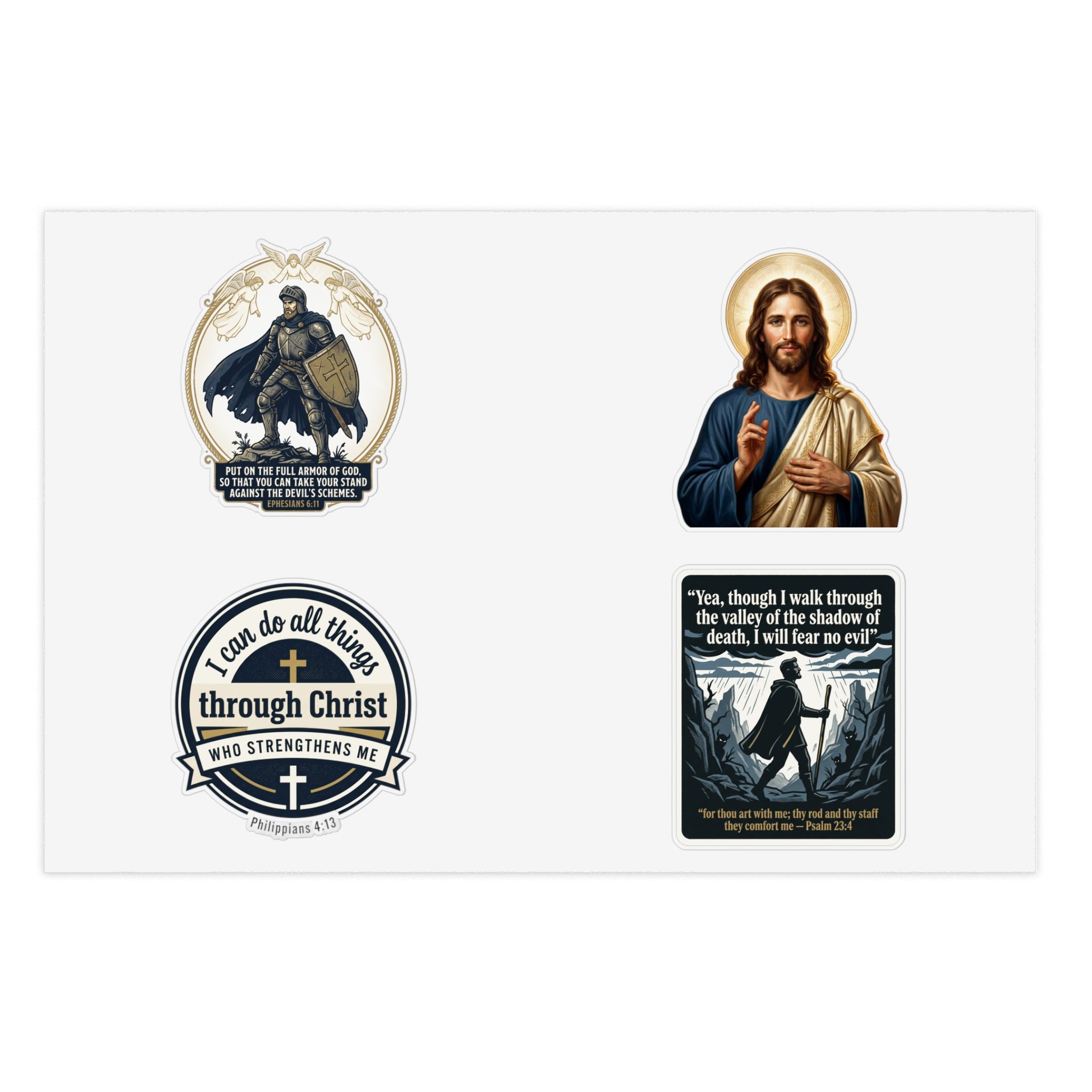 Christian Faith Scripture Graphics - Vinyl Sticker Sheets