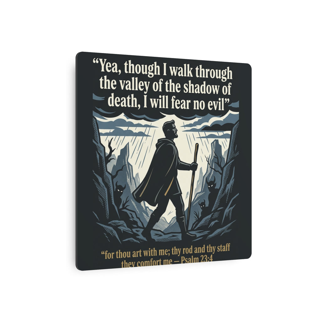 Psalm 23:4 Inspirational Wall Art - Metal Sign