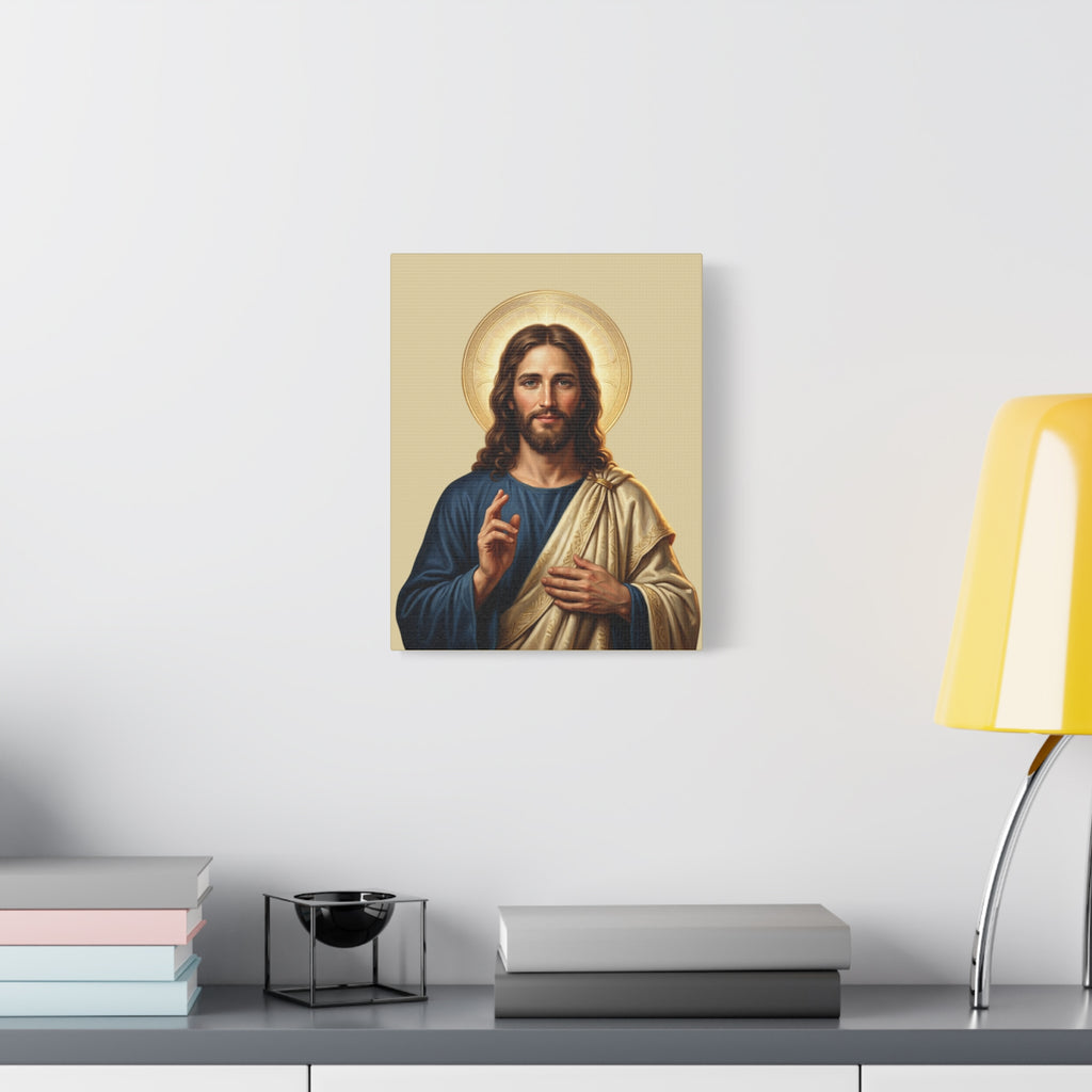 Jesus Portrait - Matte Stretched Canvas Print