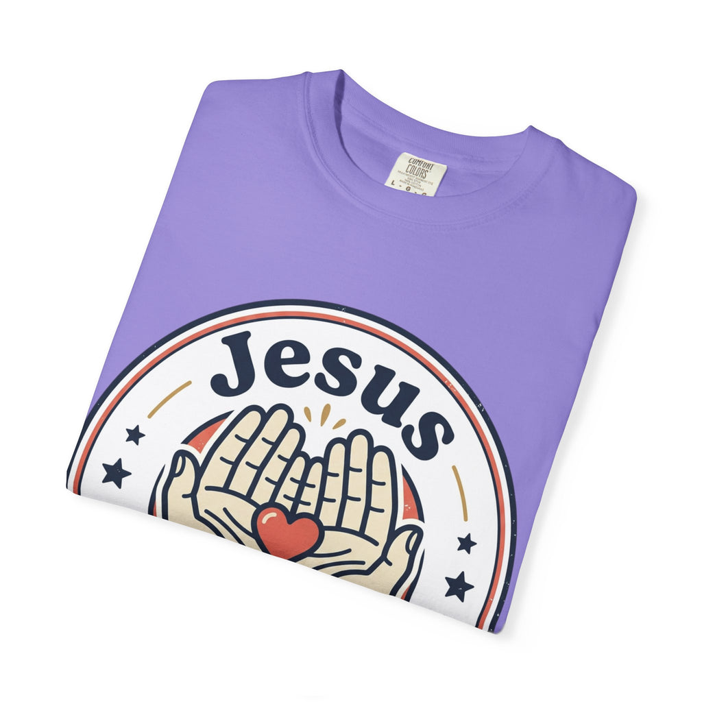 Unisex Garment-Dyed T-shirt | Jesus Loves Me Graphic