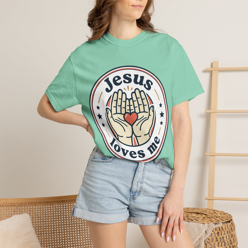 Unisex Garment-Dyed T-shirt | Jesus Loves Me Graphic