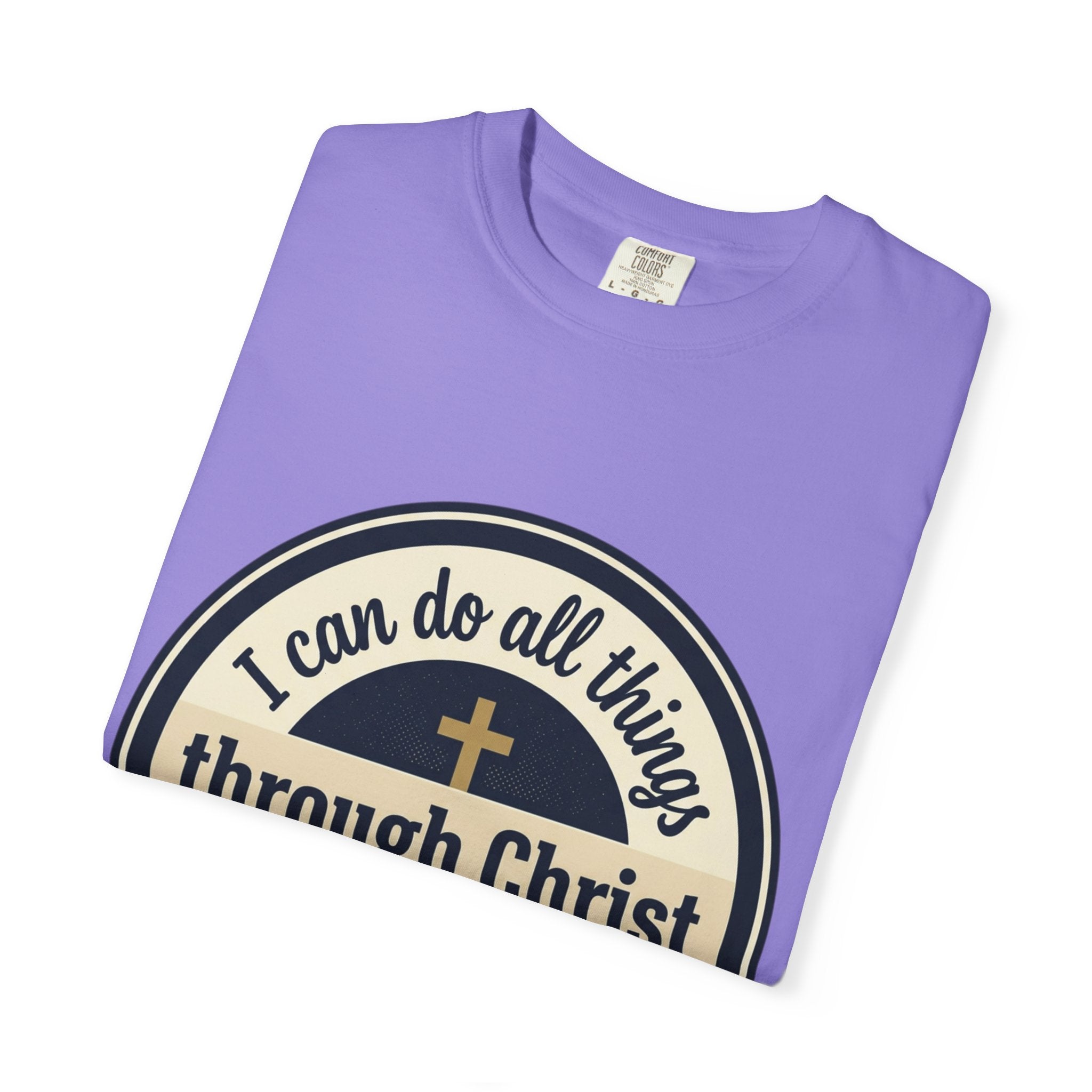 Unisex Garment-Dyed T-shirt | Philippians 4:13 Scripture Graphic
