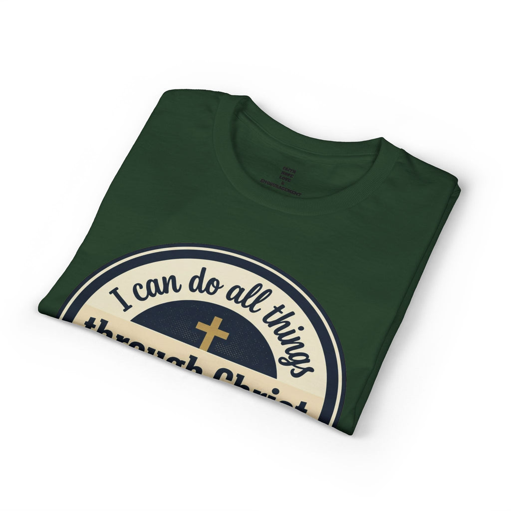 "I Can Do All Things Christ" Philippians 4:13 Graphic - Unisex DryBlend® Moisture Wicking Tee