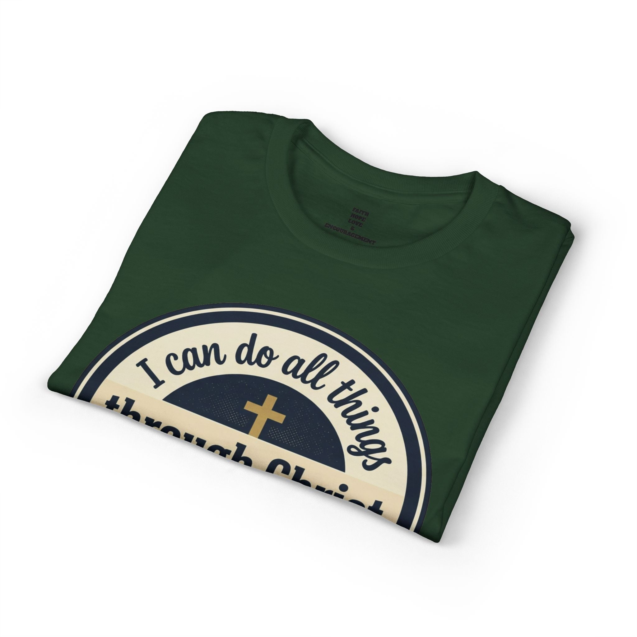 "I Can Do All Things Christ" Philippians 4:13 Graphic - Unisex DryBlend® Moisture Wicking Tee