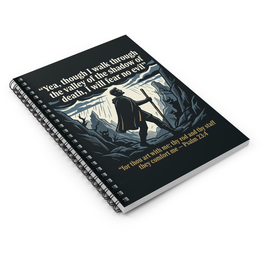 Psalm 23 'I Will Fear No Evil' Spiral Notebook