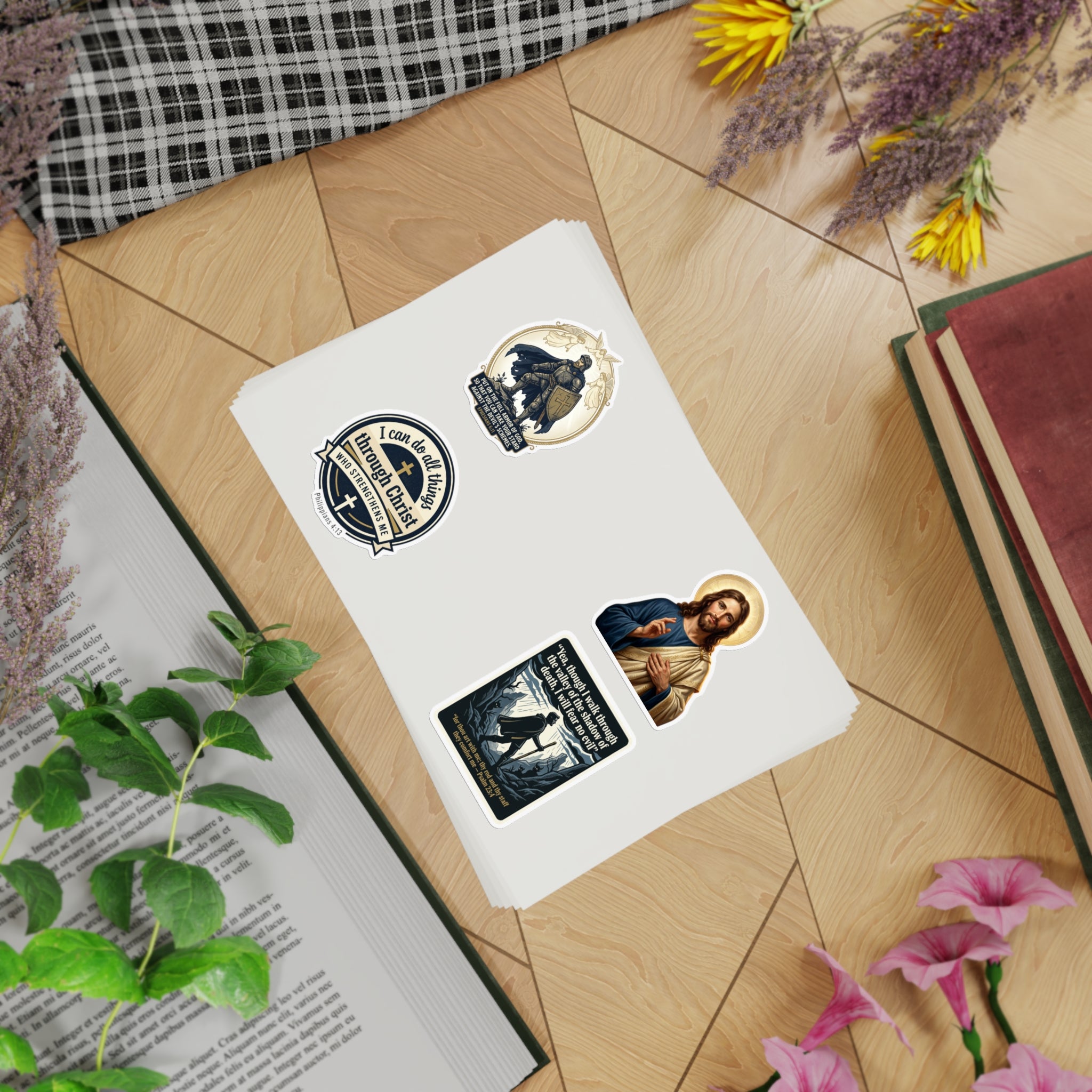 Christian Faith Scripture Graphics - Vinyl Sticker Sheets