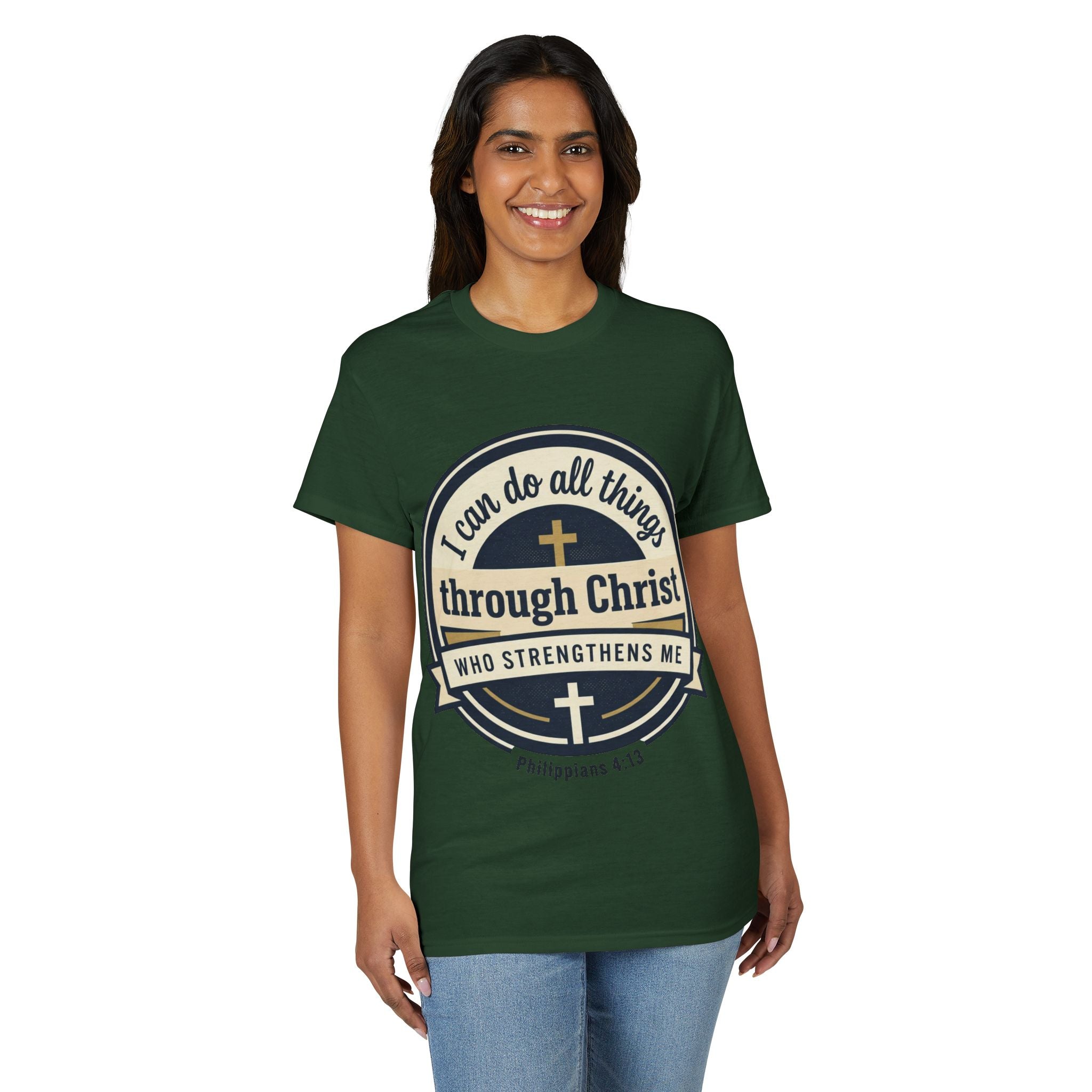 "I Can Do All Things Christ" Philippians 4:13 Graphic - Unisex DryBlend® Moisture Wicking Tee