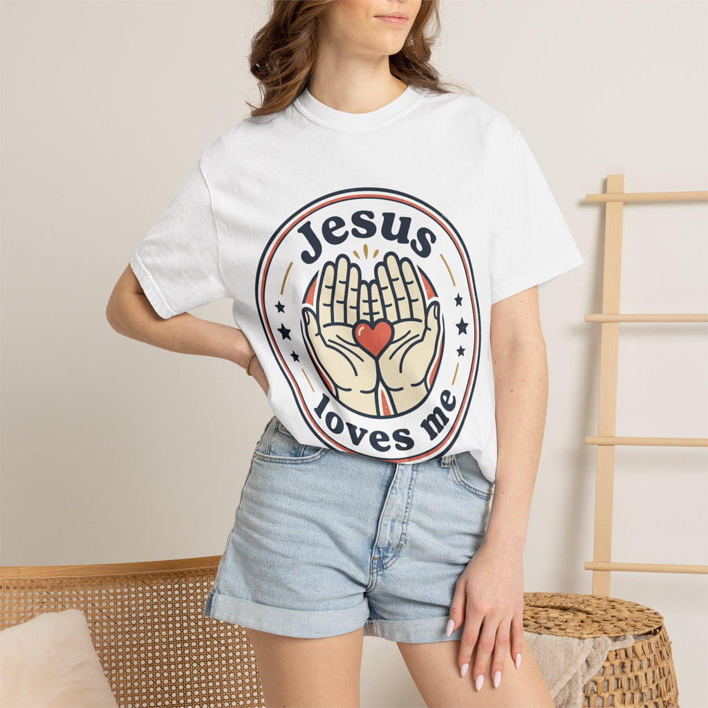 Unisex Garment-Dyed T-shirt | Jesus Loves Me Graphic