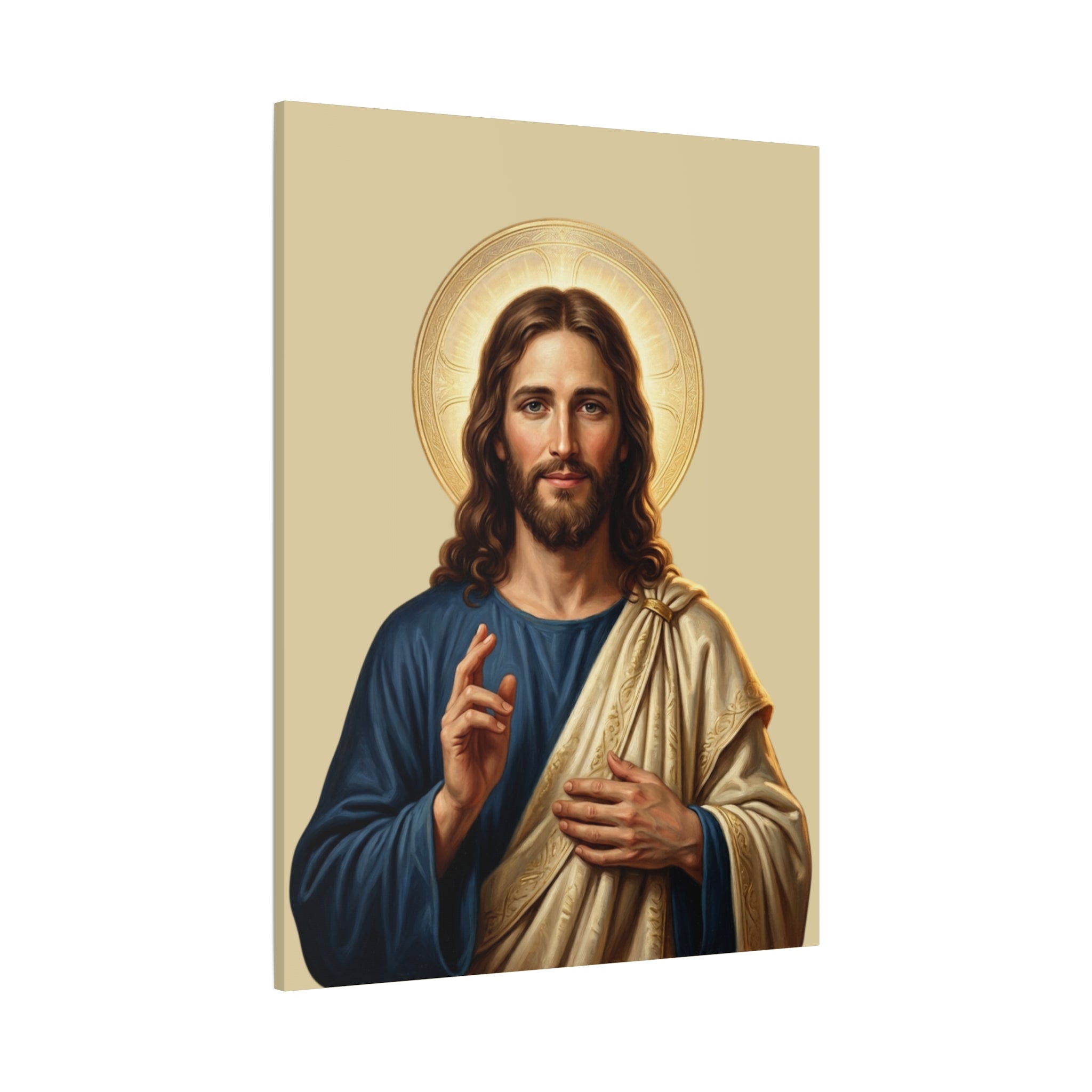 Jesus Portrait - Matte Stretched Canvas Print
