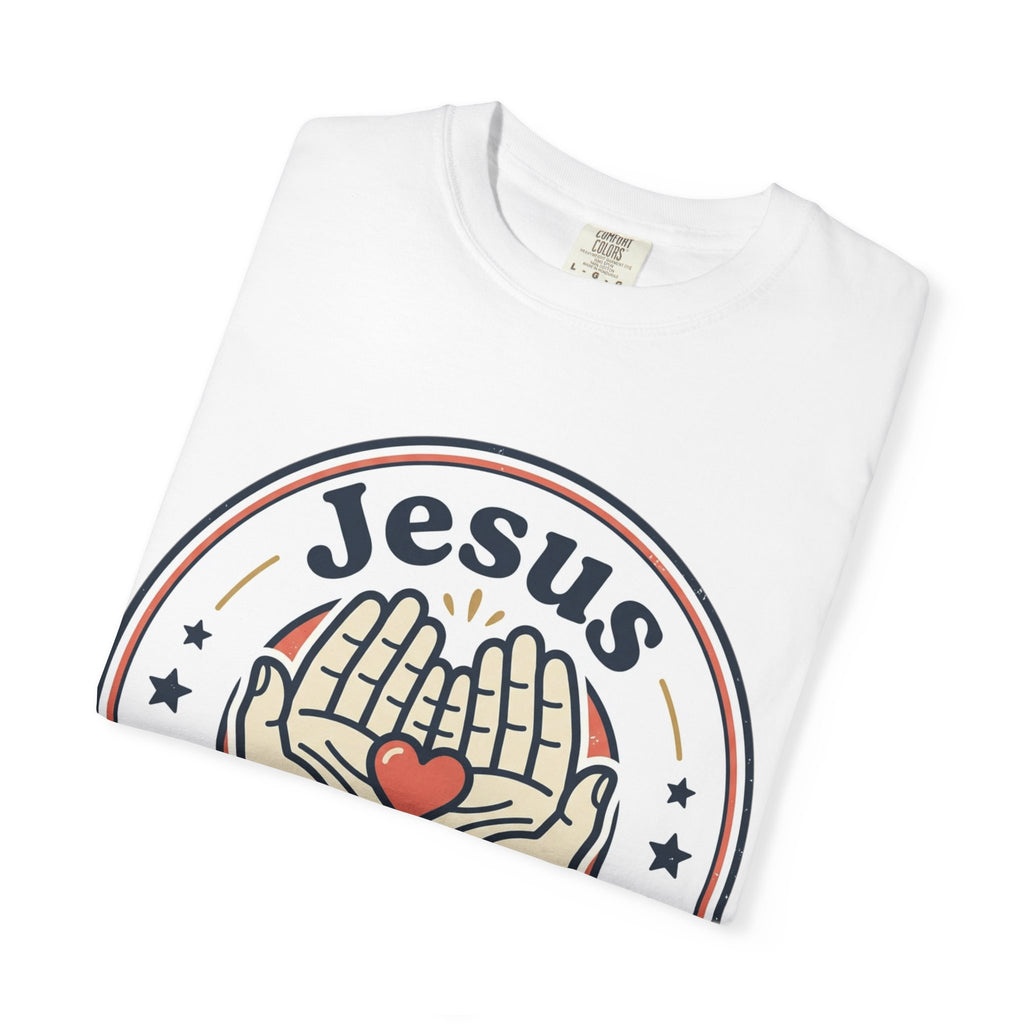 Unisex Garment-Dyed T-shirt | Jesus Loves Me Graphic