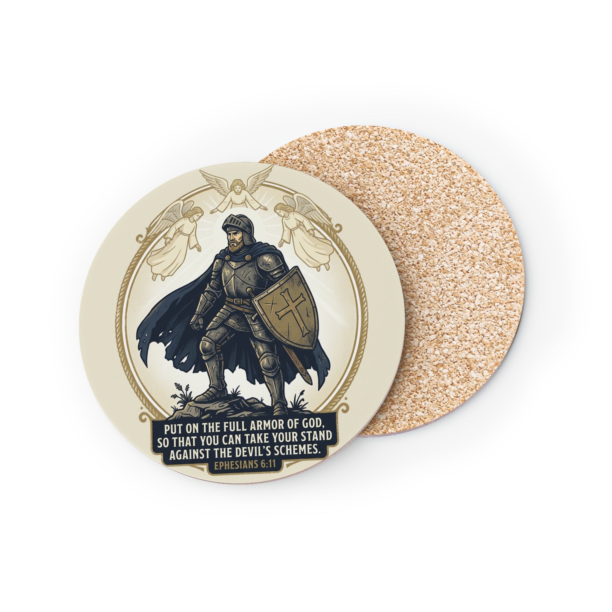 'Full Armor of God' Scripture Drink Coaster (1pc/4pc)