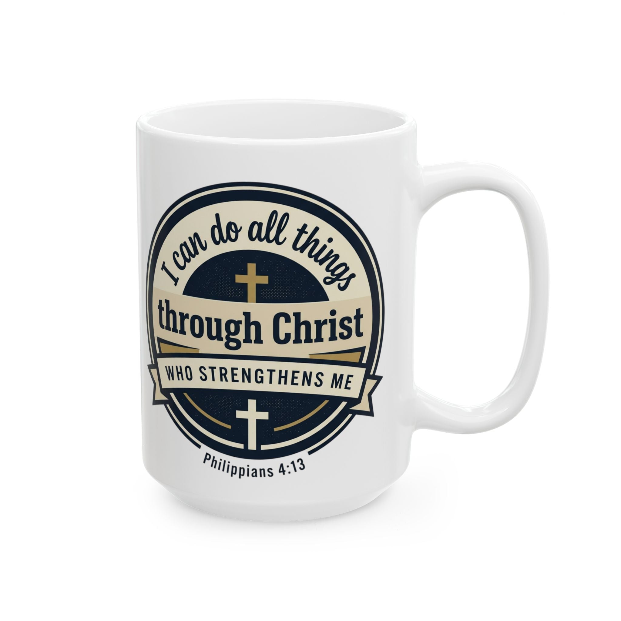 Philippians 4:13 Scripture Graphic - Ceramic Mug (11oz/15oz)