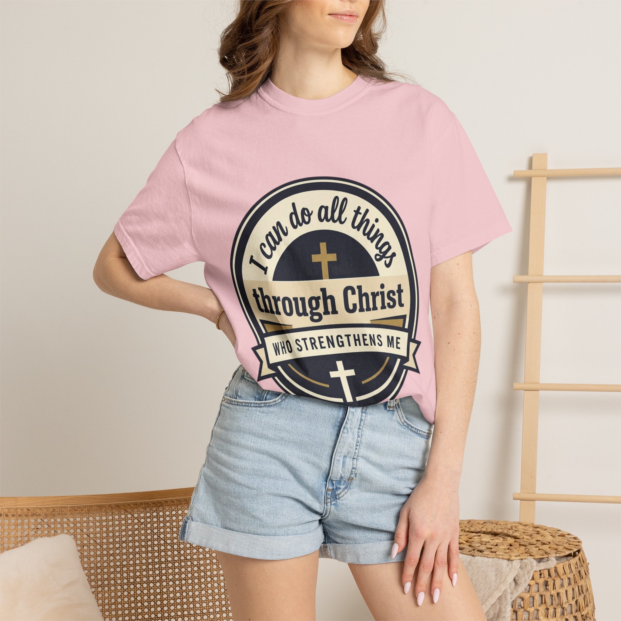 Unisex Garment-Dyed T-shirt | Philippians 4:13 Scripture Graphic