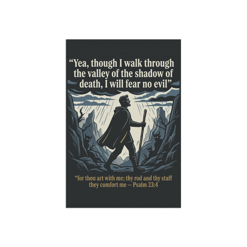 Psalm 23:4 Verse Graphic - Garden & House Banner