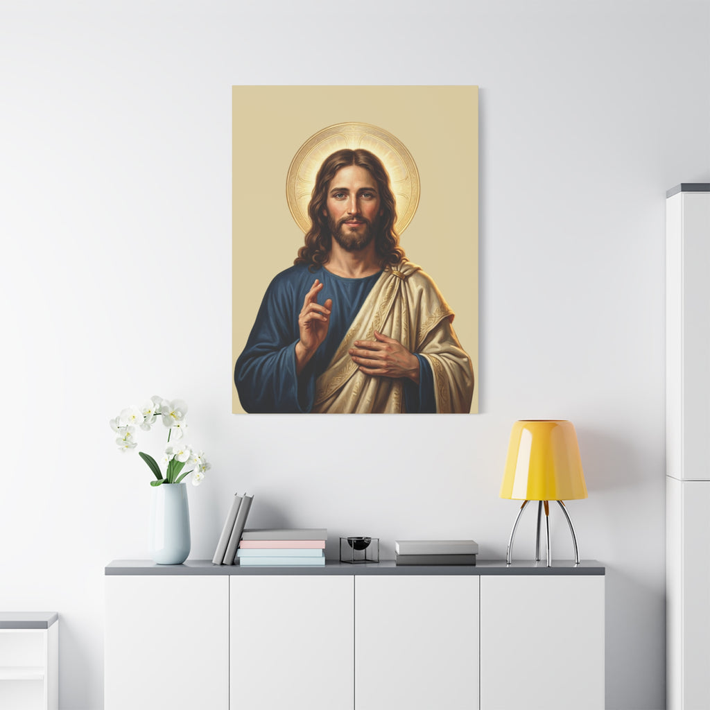Jesus Portrait - Matte Stretched Canvas Print