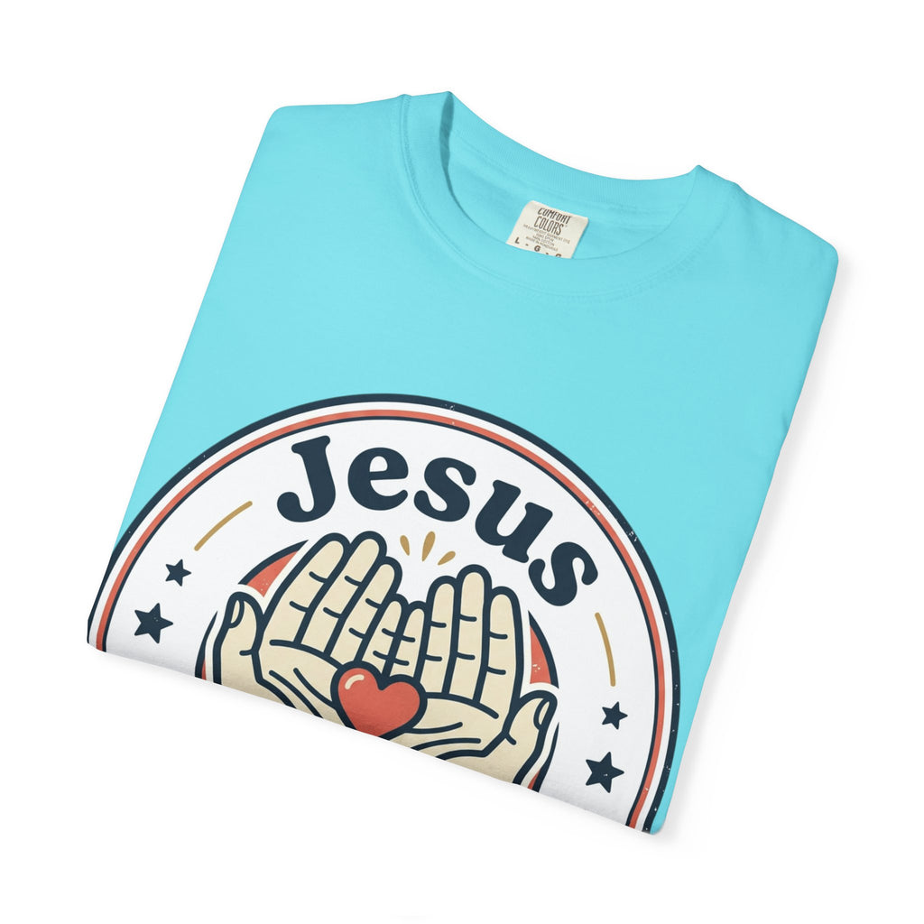Unisex Garment-Dyed T-shirt | Jesus Loves Me Graphic