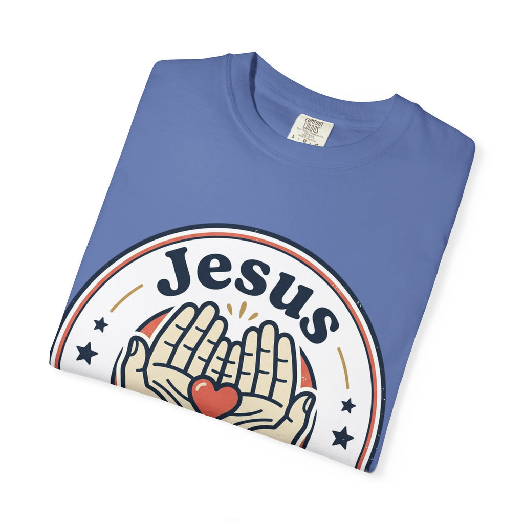 Unisex Garment-Dyed T-shirt | Jesus Loves Me Graphic