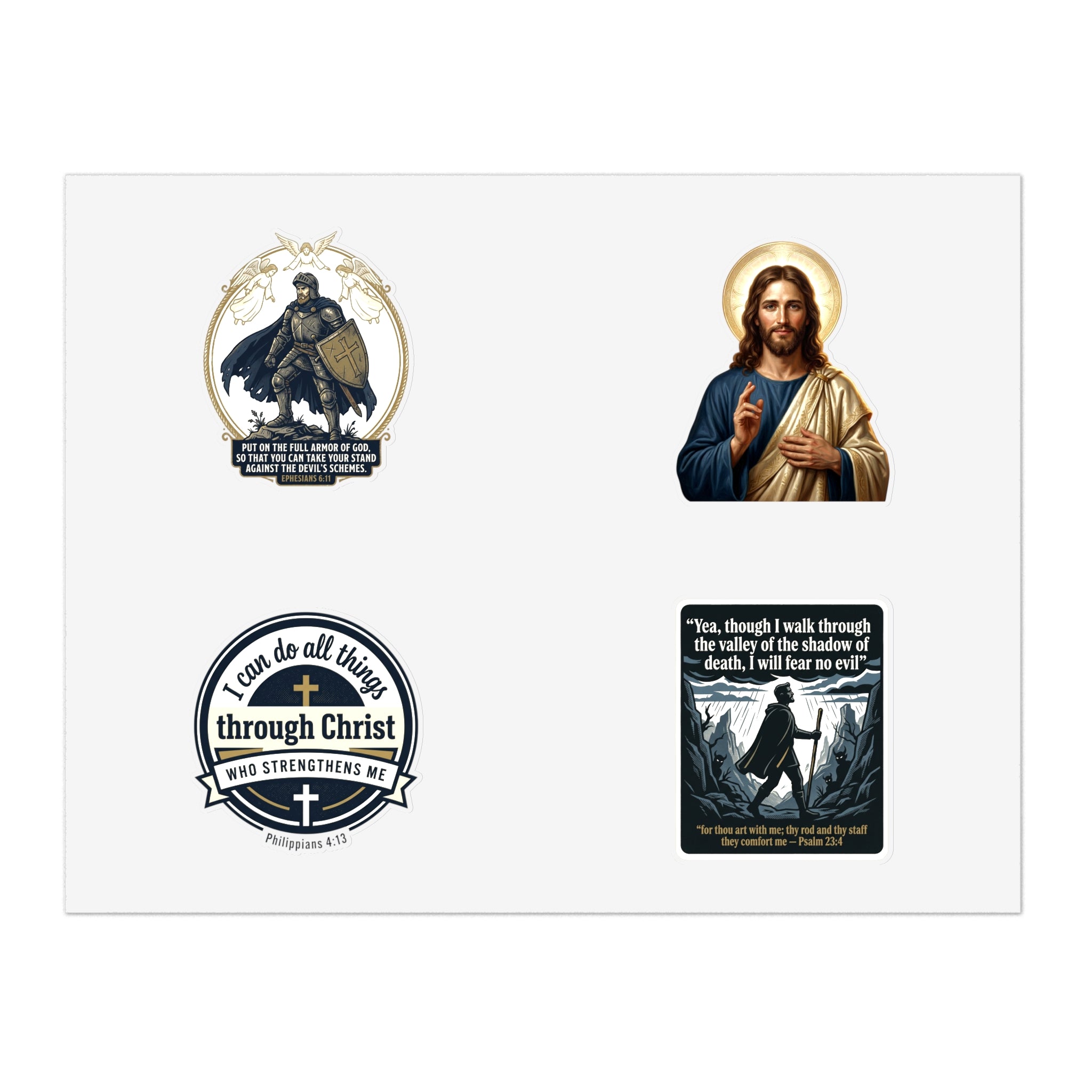 Christian Faith Scripture Graphics - Vinyl Sticker Sheets