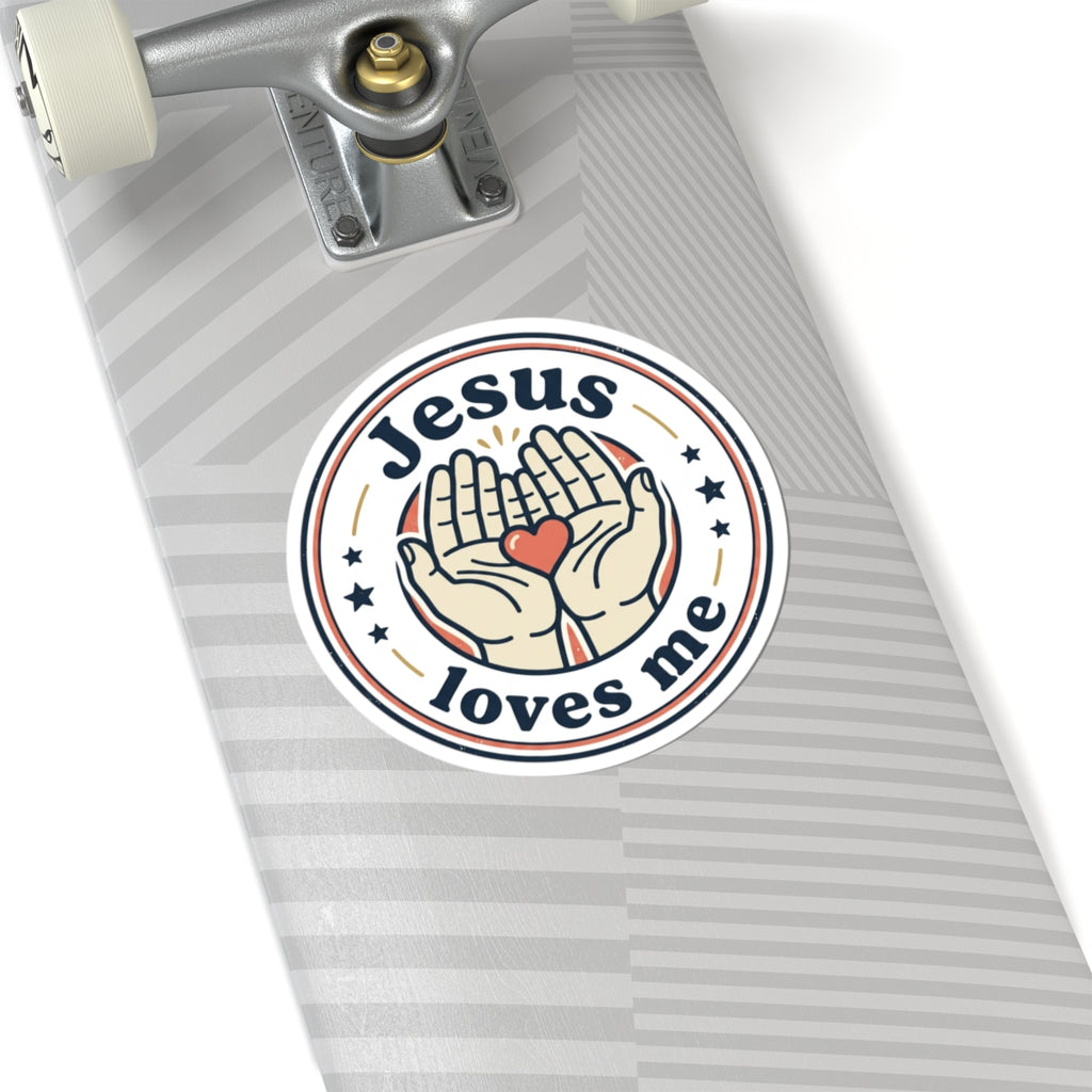 Jesus Loves Me Graphic — Kiss-Cut Vinyl Sticker