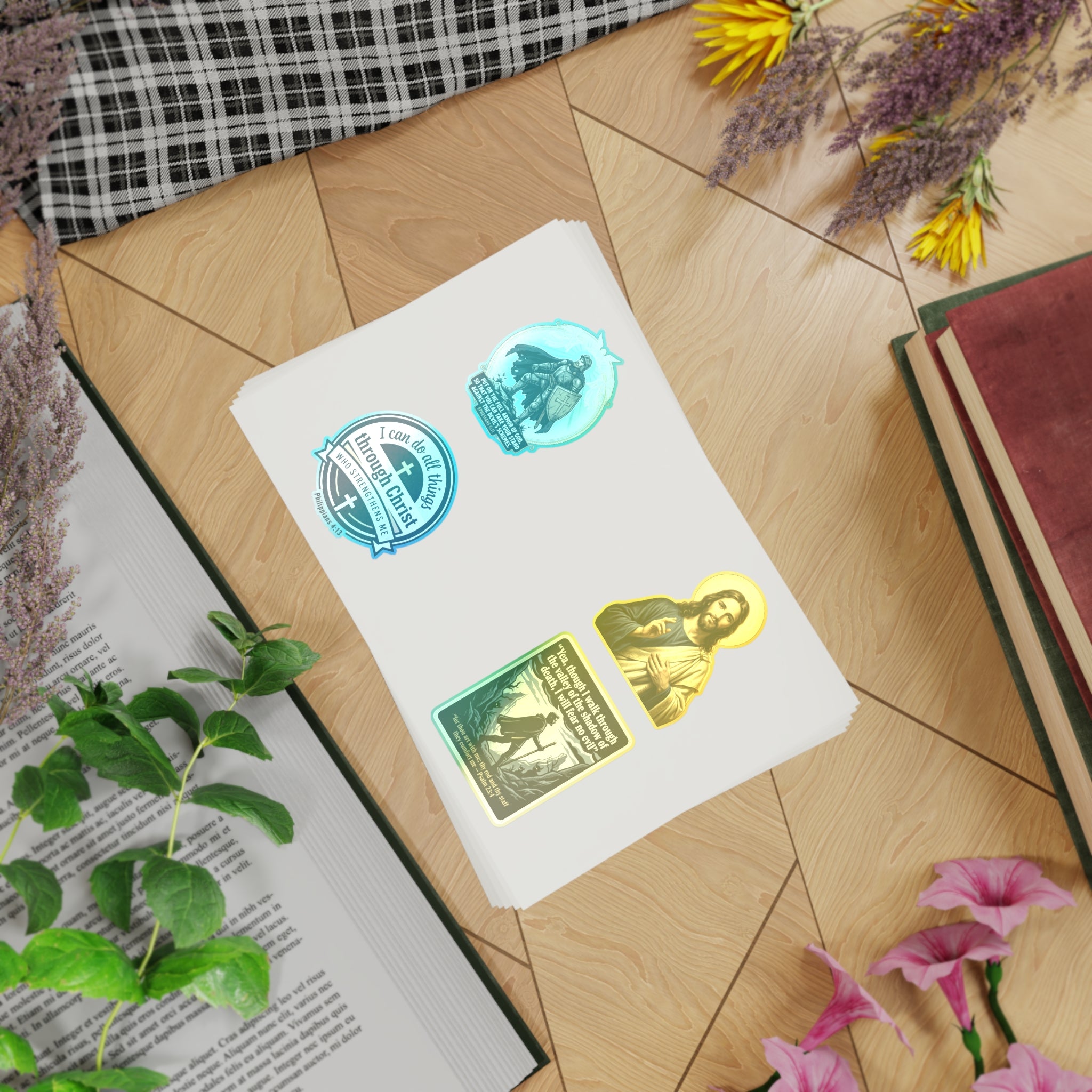 Christian Faith Scripture Graphics - Vinyl Sticker Sheets