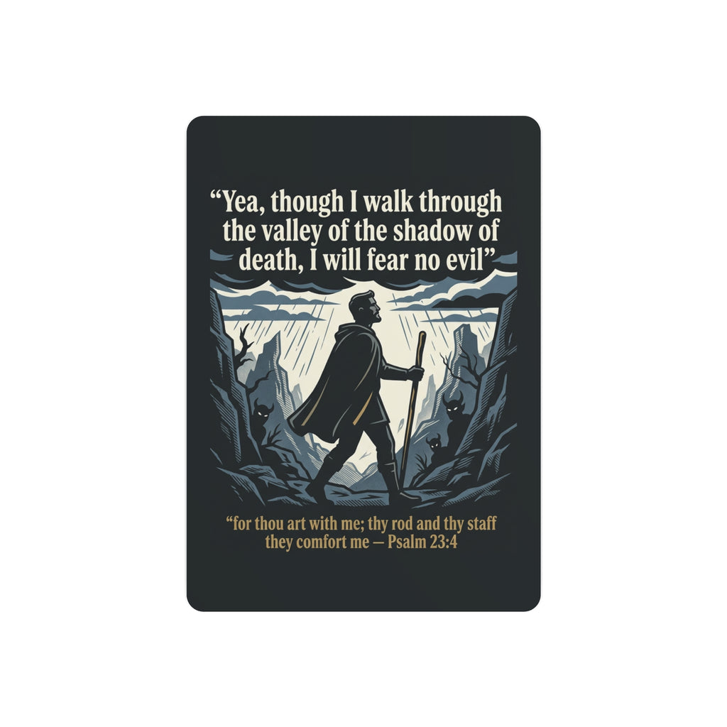 Psalm 23:4 Inspirational Wall Art - Metal Sign