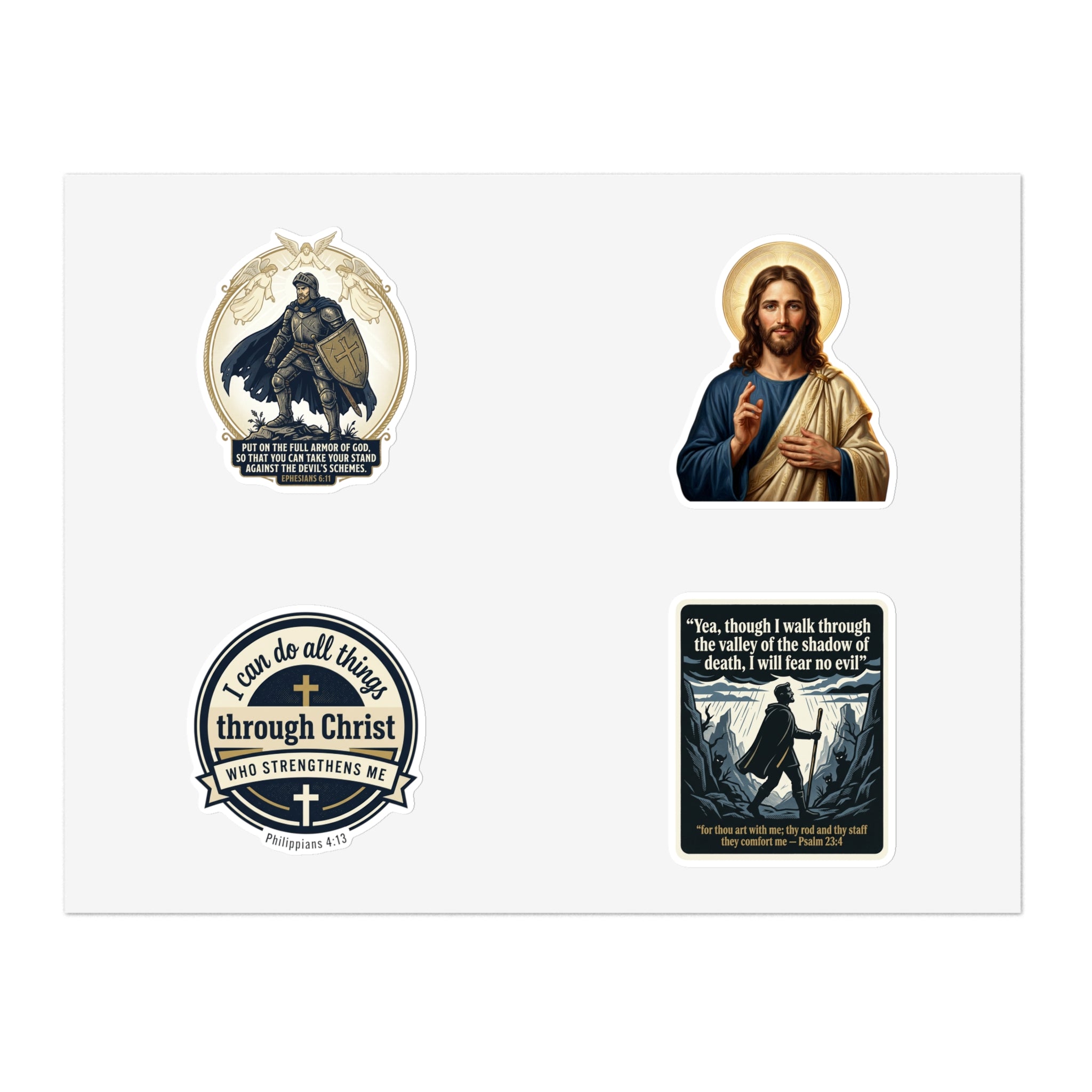 Christian Faith Scripture Graphics - Vinyl Sticker Sheets