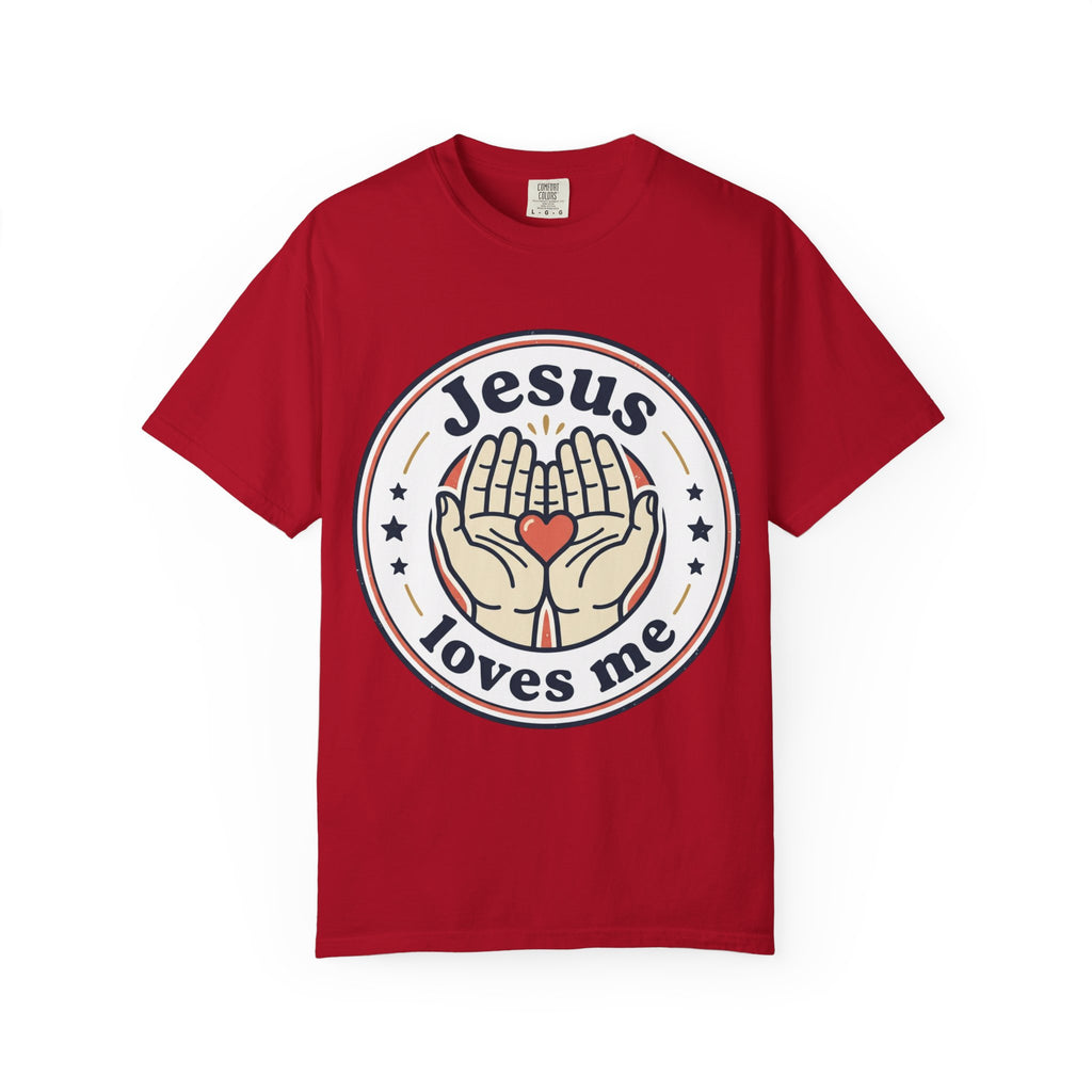 Unisex Garment-Dyed T-shirt | Jesus Loves Me Graphic