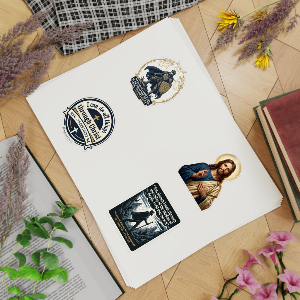 Christian Faith Scripture Graphics - Vinyl Sticker Sheets