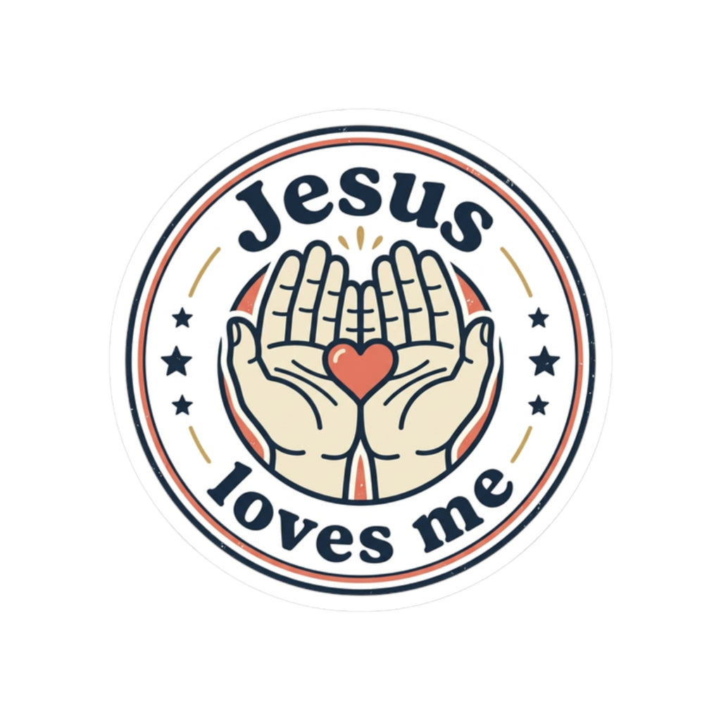 Jesus Loves Me Graphic — Kiss-Cut Vinyl Sticker