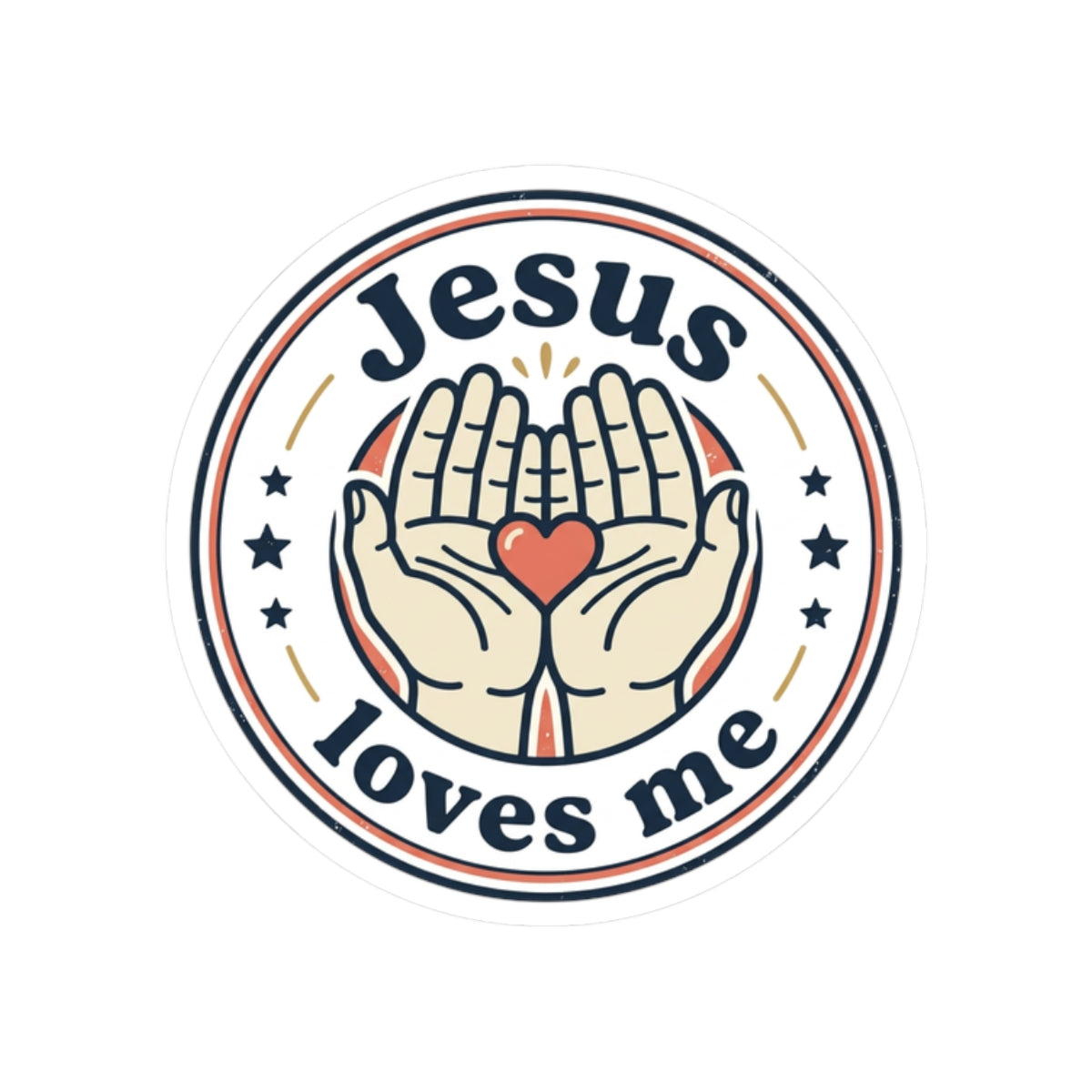 Jesus Loves Me Graphic — Kiss-Cut Vinyl Sticker