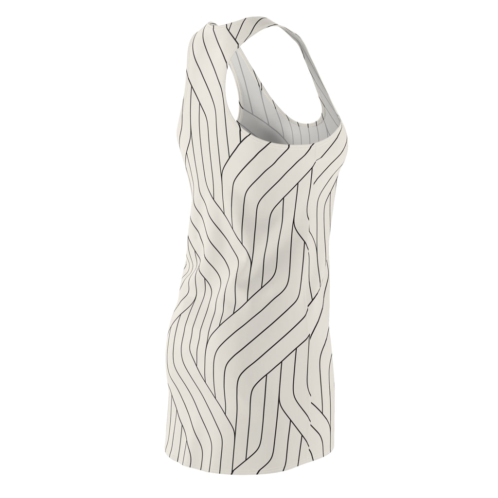Geo Stripe Cut & Sew Racerback Dress (AOP)