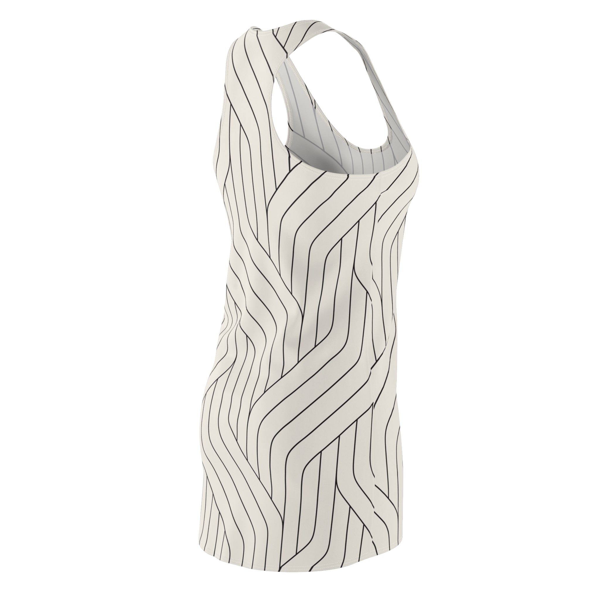 Geo Stripe Cut & Sew Racerback Dress (AOP)