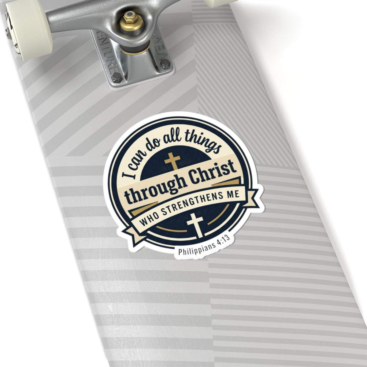 "I Can Do All Things Through Christ" Scripture Graphic — Kiss-Cut Vinyl Sticker