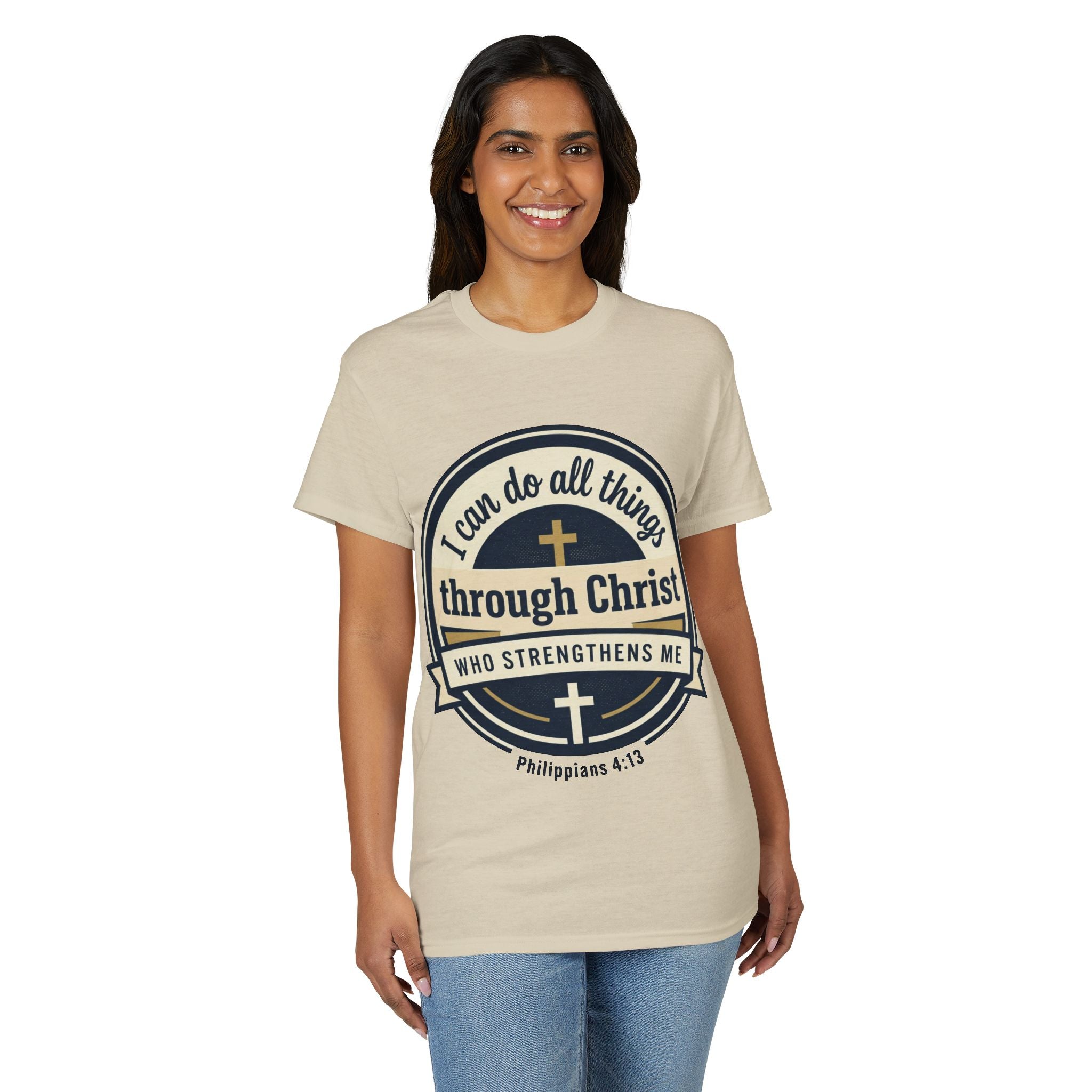 "I Can Do All Things Christ" Philippians 4:13 Graphic - Unisex DryBlend® Moisture Wicking Tee