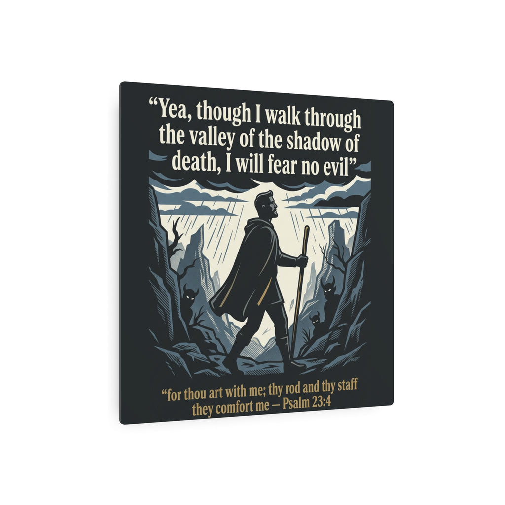 Psalm 23:4 Inspirational Wall Art - Metal Sign
