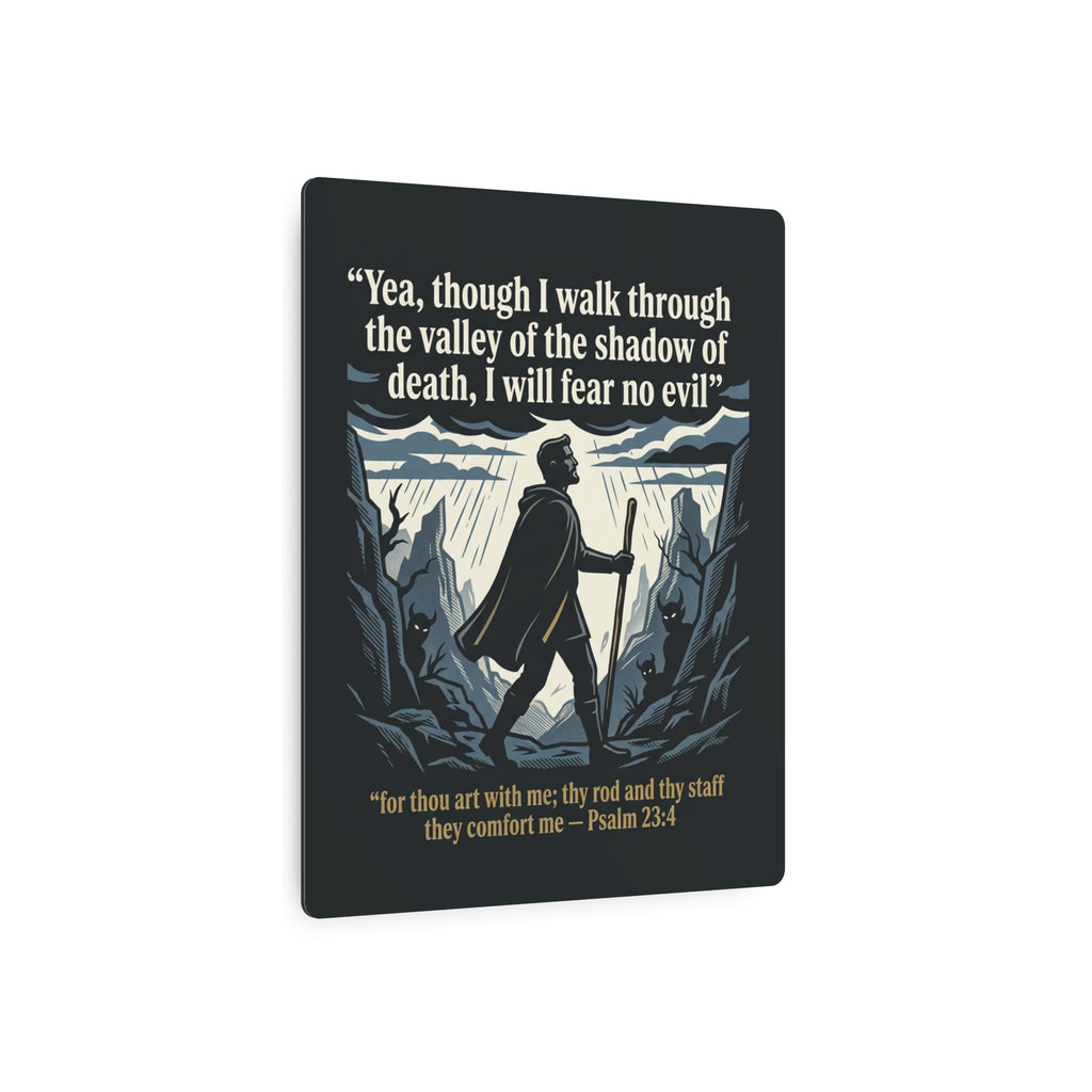 Psalm 23:4 Inspirational Wall Art - Metal Sign