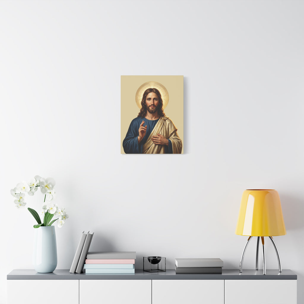 Jesus Portrait - Matte Stretched Canvas Print