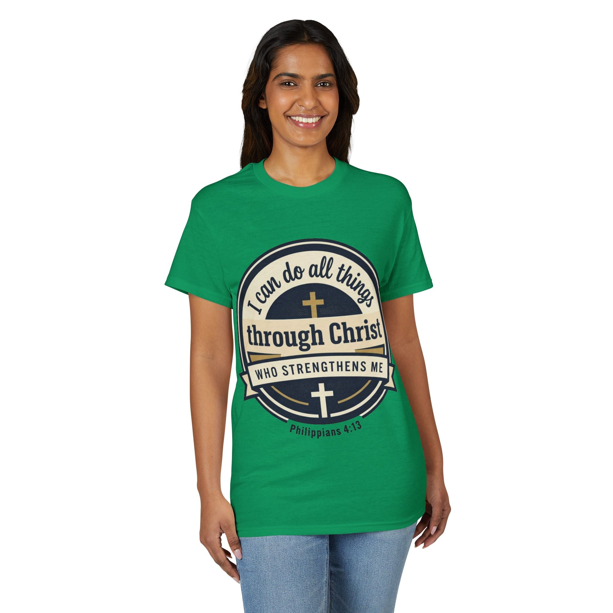 "I Can Do All Things Christ" Philippians 4:13 Graphic - Unisex DryBlend® Moisture Wicking Tee