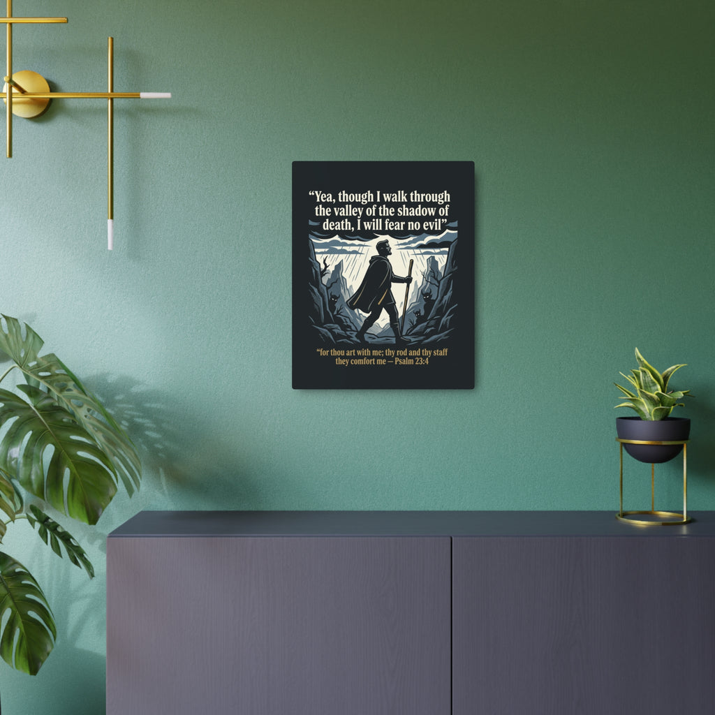 Psalm 23:4 Inspirational Wall Art - Metal Sign