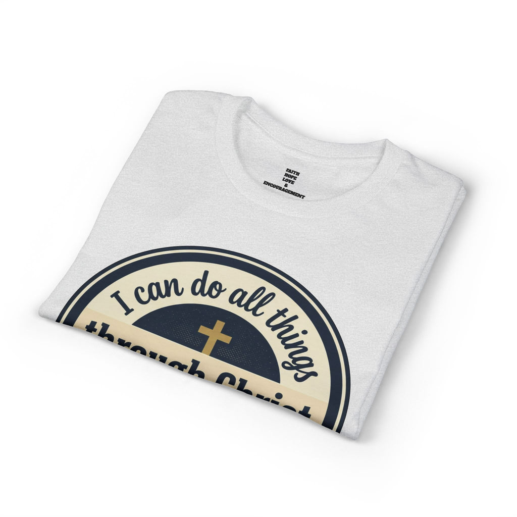 "I Can Do All Things Christ" Philippians 4:13 Graphic - Unisex DryBlend® Moisture Wicking Tee