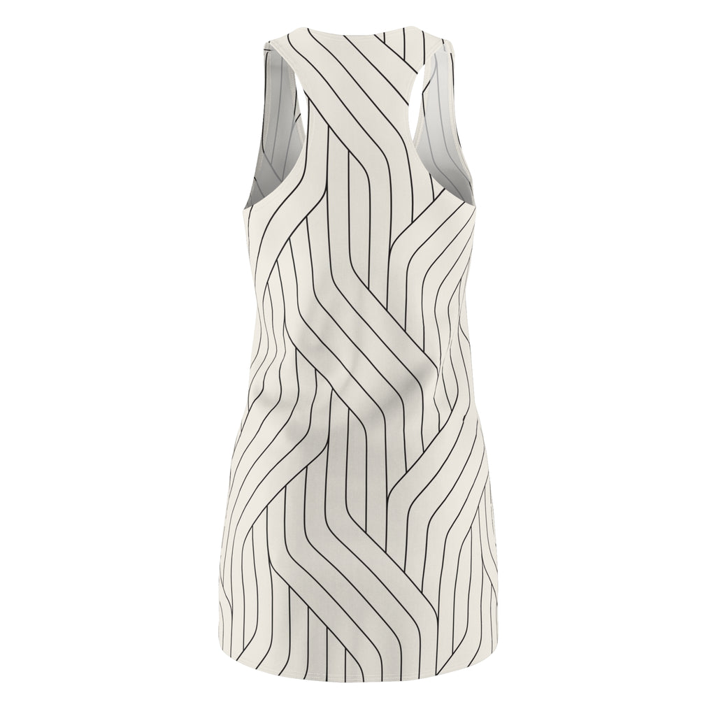 Geo Stripe Cut & Sew Racerback Dress (AOP)