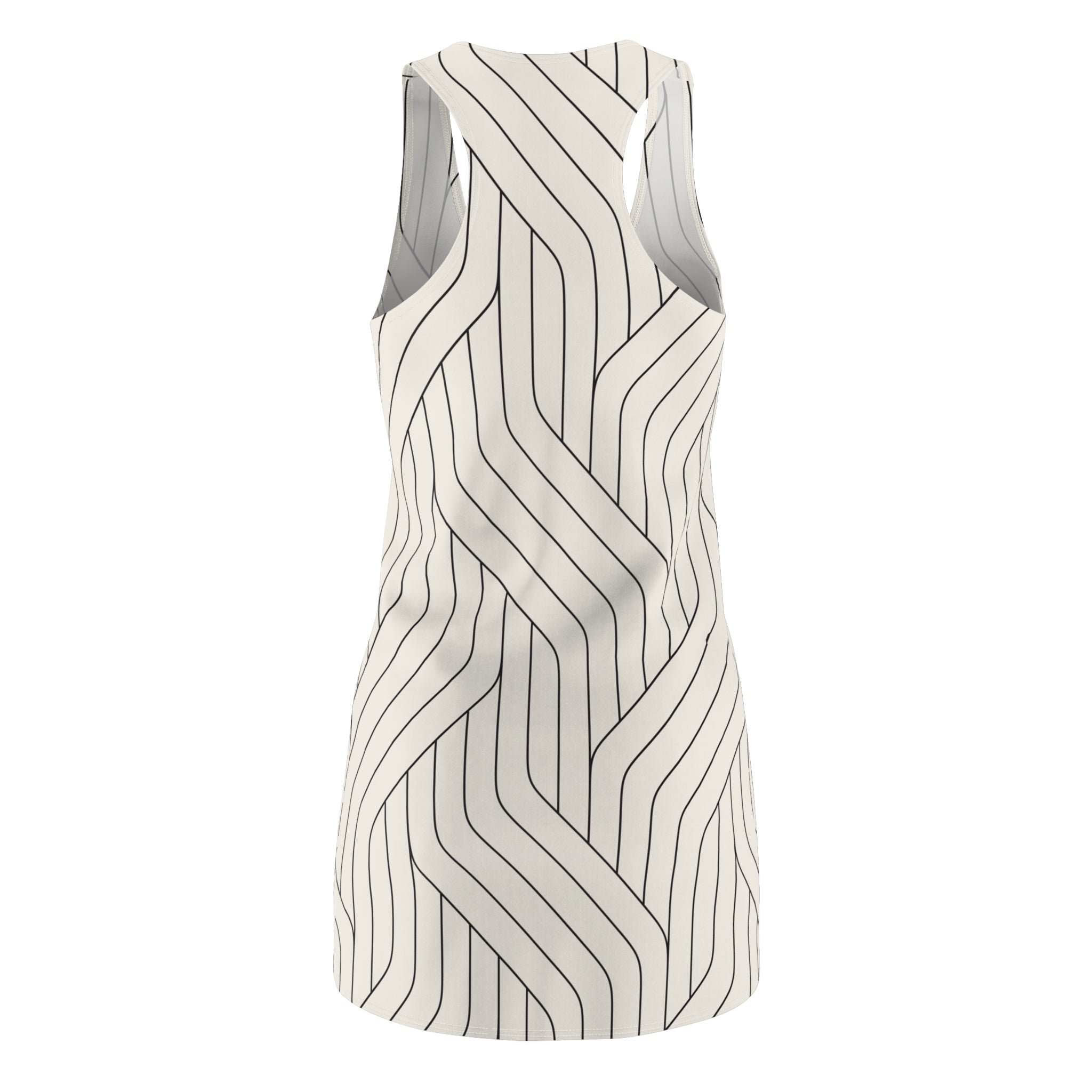 Geo Stripe Cut & Sew Racerback Dress (AOP)