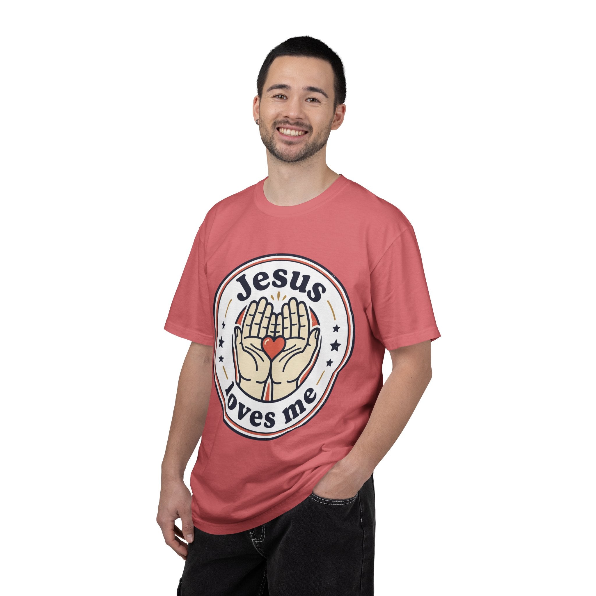 Unisex Garment-Dyed T-shirt | Jesus Loves Me Graphic