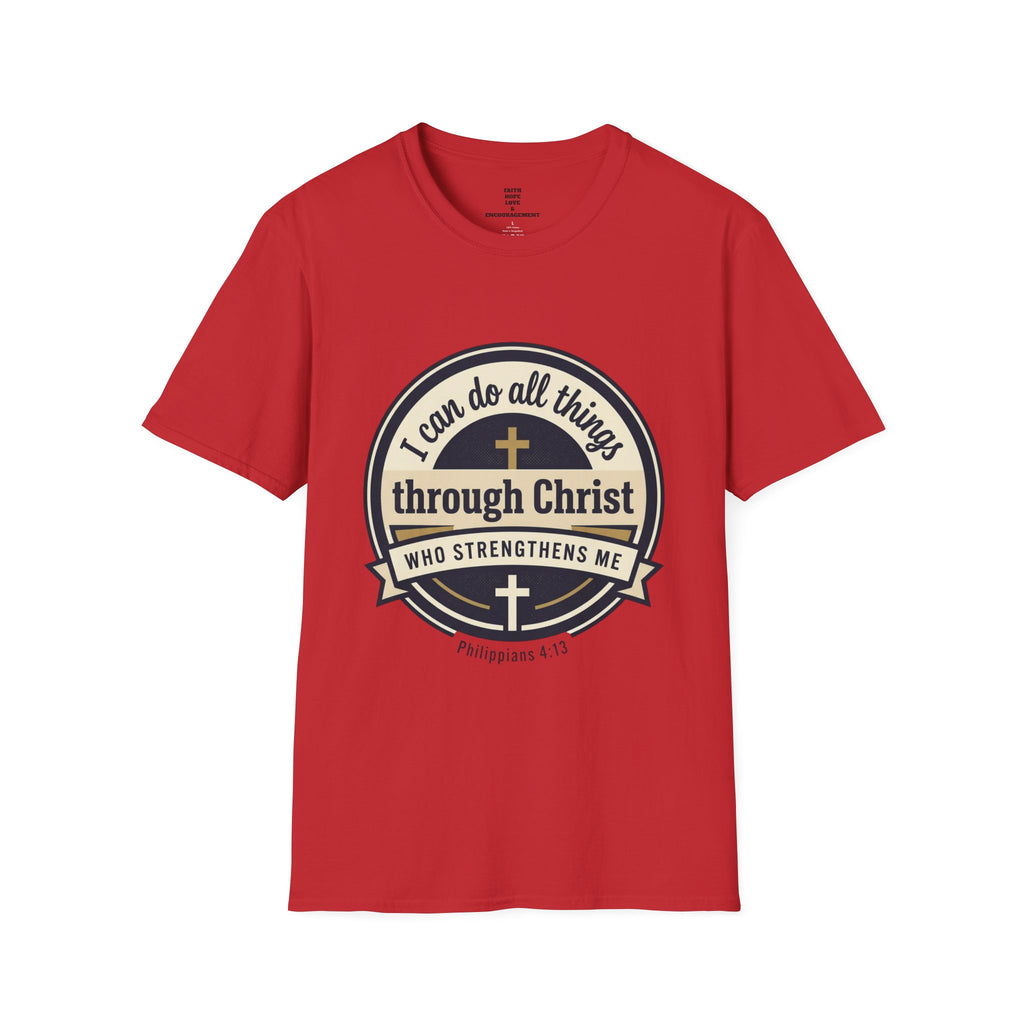 "I Can Do All Things Through Christ" Inspirational Faith Tee — Women's Soft Cotton T-Shirt