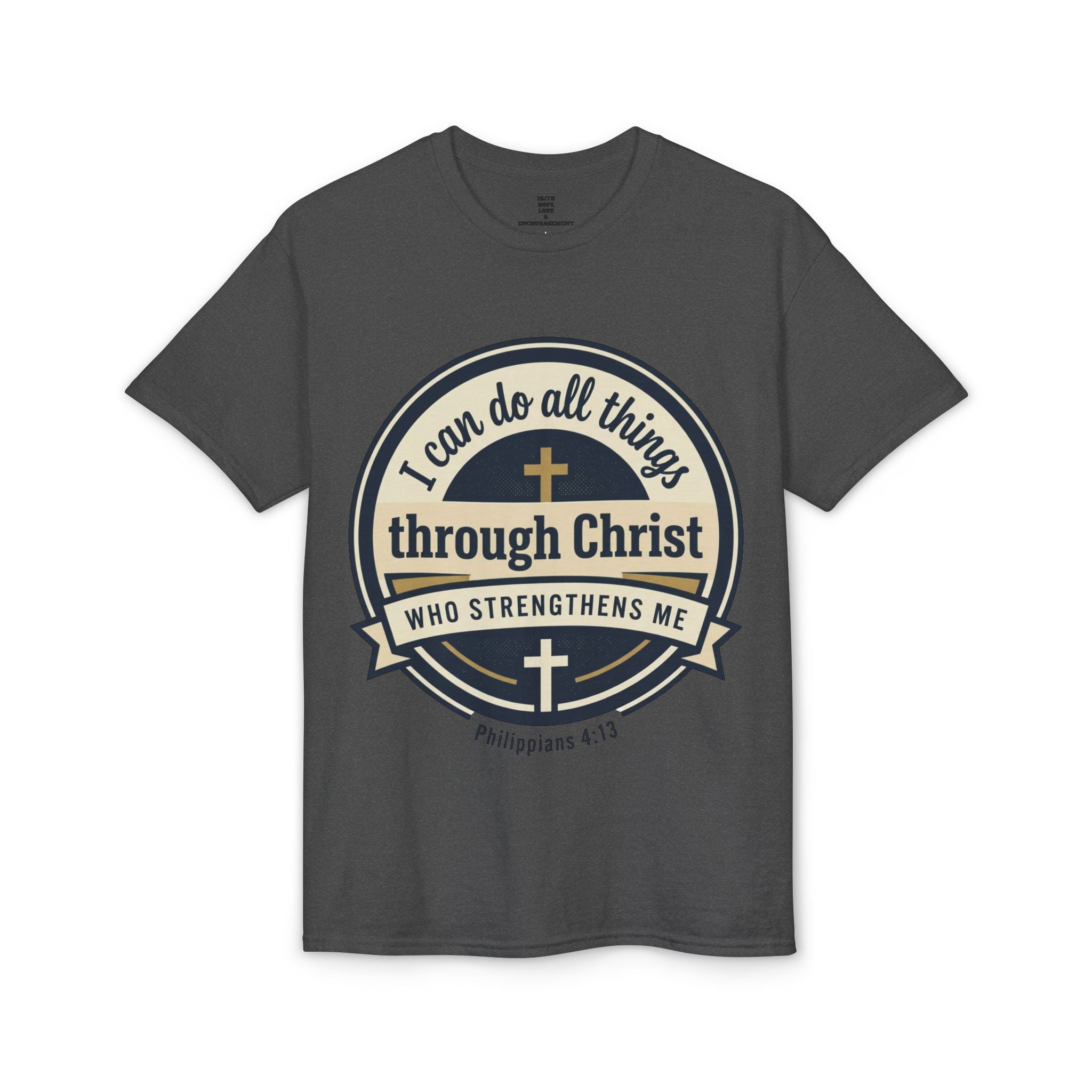 "I Can Do All Things Christ" Philippians 4:13 Graphic - Unisex DryBlend® Moisture Wicking Tee