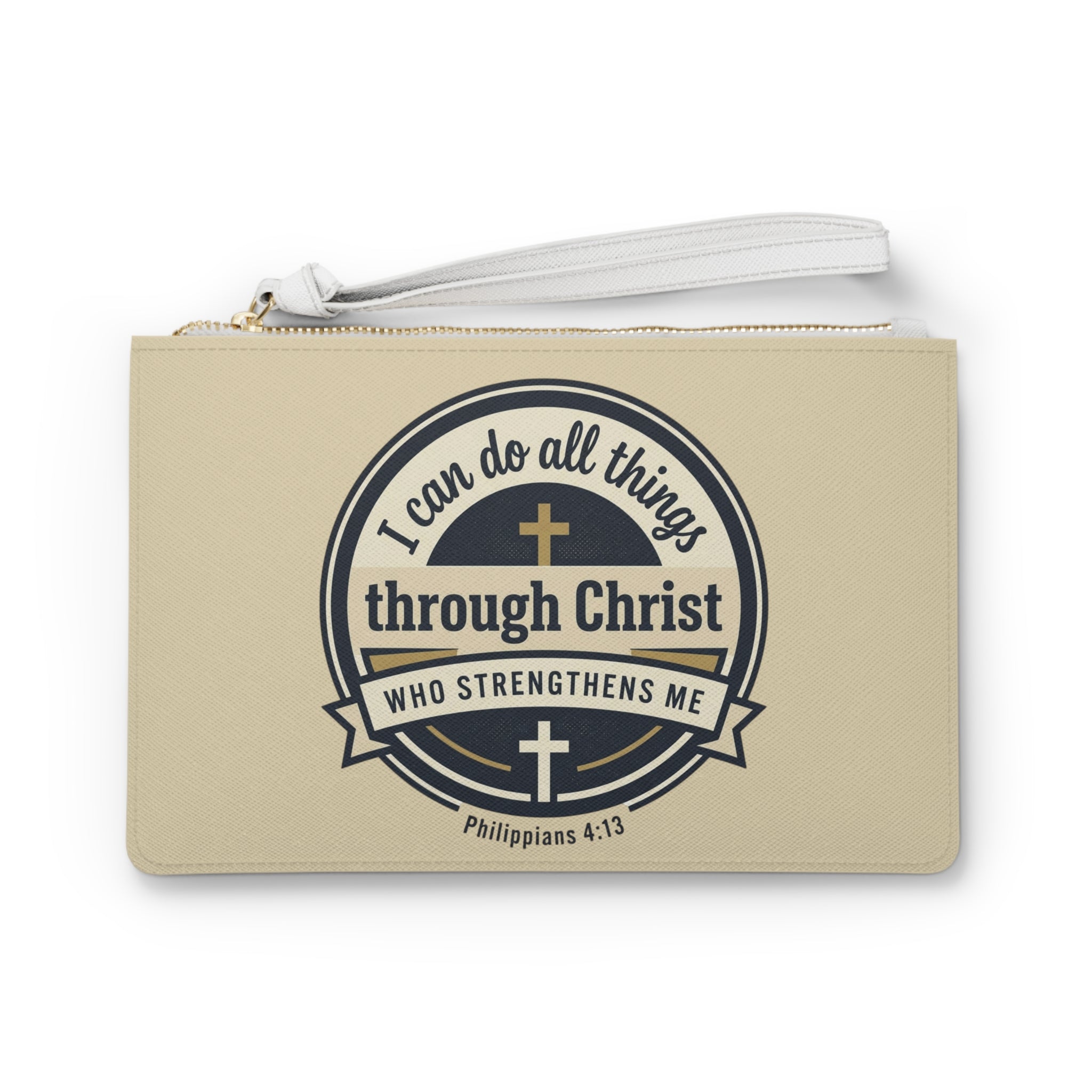 “I Can Do All Things Through Christ” Philippians 4:13 Clutch Bag