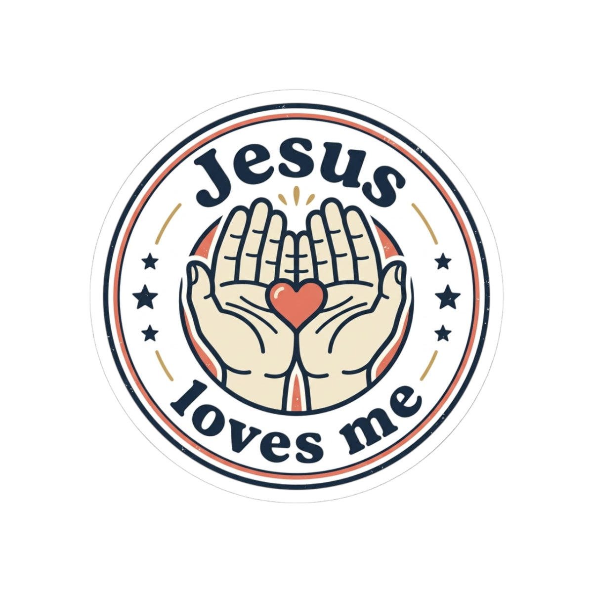 Jesus Loves Me Graphic — Kiss-Cut Vinyl Sticker