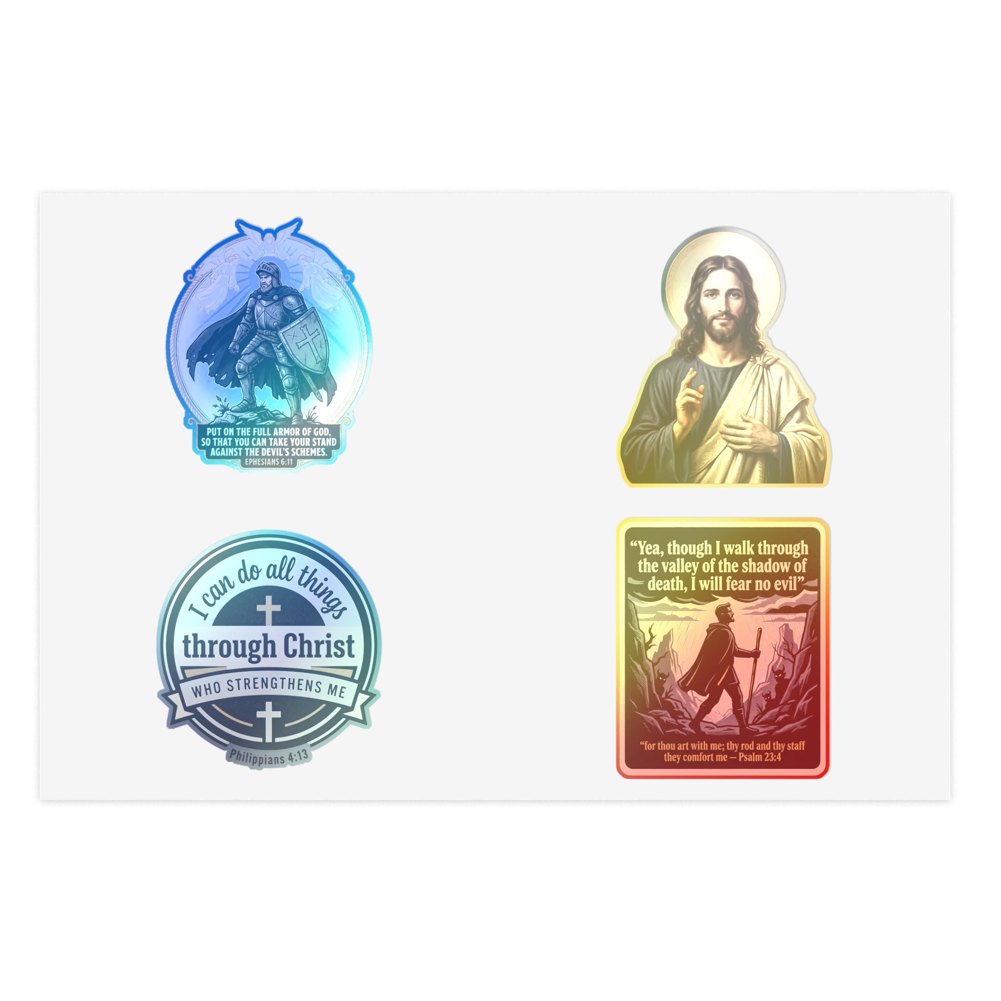 Christian Faith Scripture Graphics - Vinyl Sticker Sheets